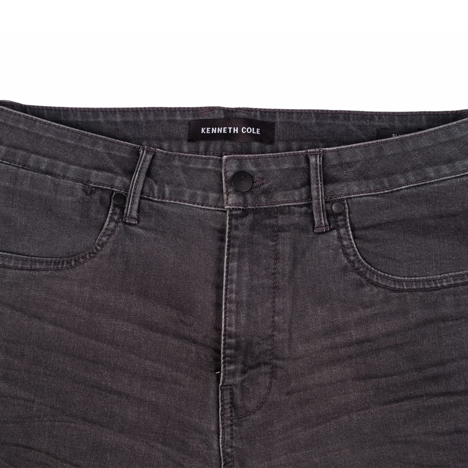 Kenneth Cole Men's Slim Fit Stretch Jeans with Repreve Recycled Polyester | Comfortable & Stylish Denim Pants for Casual Wear & Office Outfits