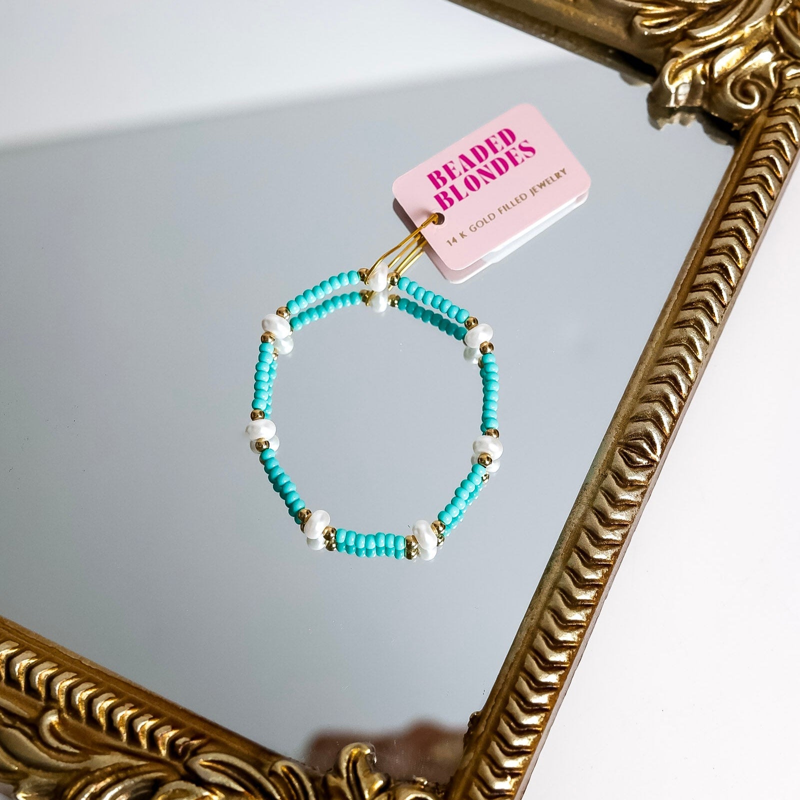 Turquoise Pearl Beaded Bracelet for Women - Elegant Boho Chic Jewelry for Parties, Weddings & Everyday Wear