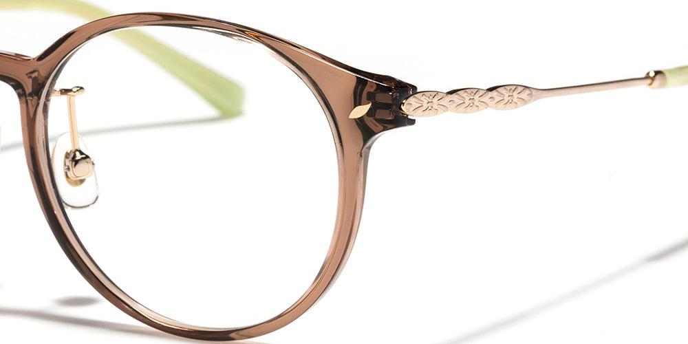 JINS x Disney Frozen Anna 048 Eyeglasses - Kids' Blue Light Blocking Glasses for Screen Time & Reading - Perfect for School, Gaming, and Movie Nights