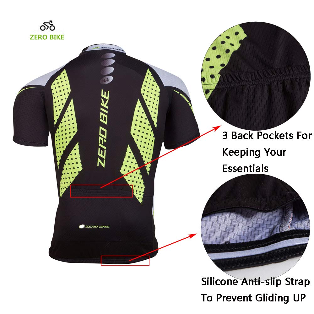 Men's Cycling Jersey Set - Short Sleeve Breathable Quick Dry MTB Bike Shirt with 3D Padded Bicycle Shorts for Mountain & Road Biking | Comfortable Workout & Outdoor Sports Gear