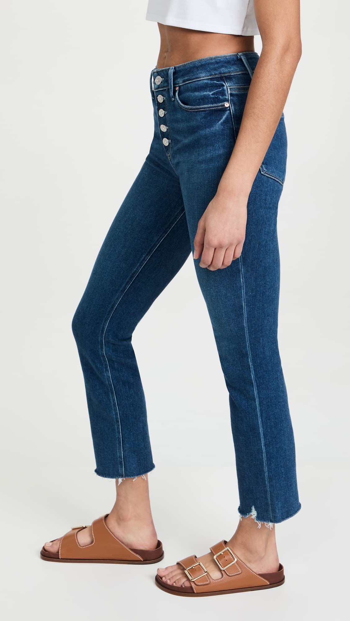 PAIGE Women's Cindy Raw Cuff Jeans - High Waist Skinny Denim Pants for Everyday Wear | Casual, Office & Date Night Outfits