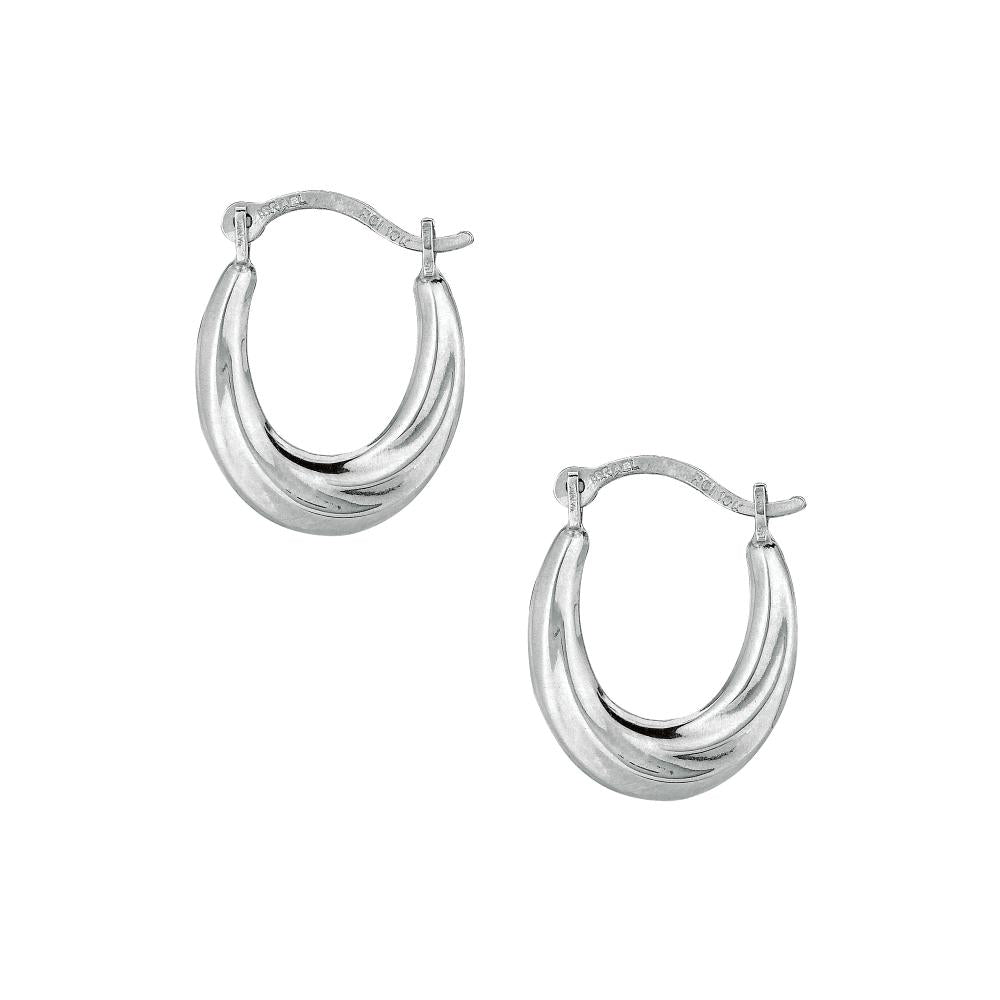10K Gold Mini Oval Hoop Earrings for Women - Dainty Everyday Stud Earrings - Perfect for Work, Date Night & Gifts