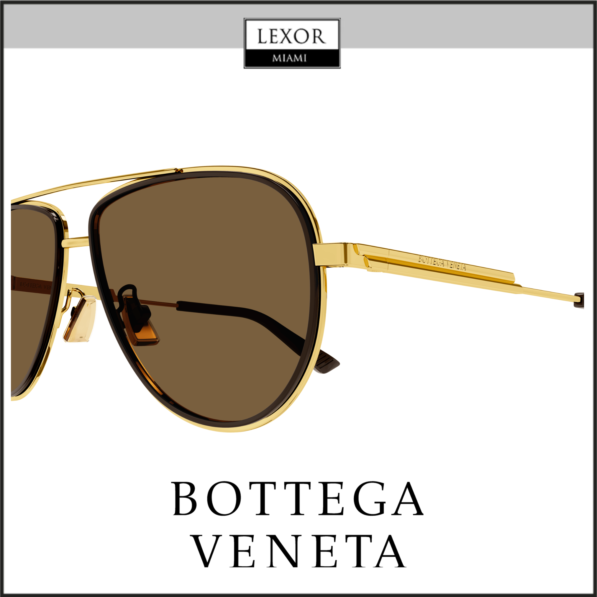 Bottega Veneta BV1240S 002 59mm Metal Frame Sunglasses for Men - Stylish UV Protection Shades for Driving, Travel & Outdoor Activities