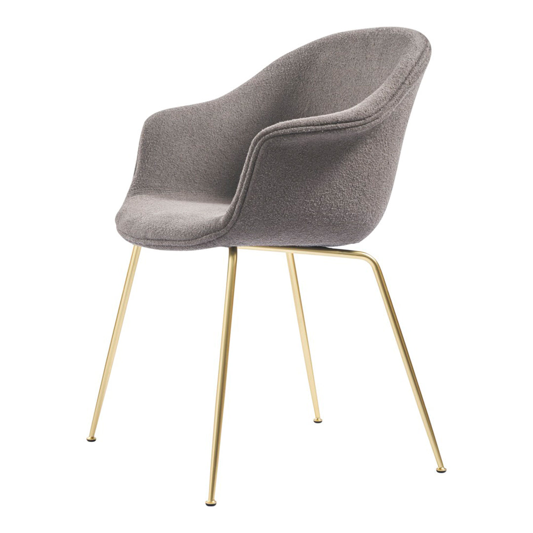 Bat Dining Chair with Conic Base - Fully Upholstered Modern Kitchen Chair for Dining Room, Restaurant & Cafe