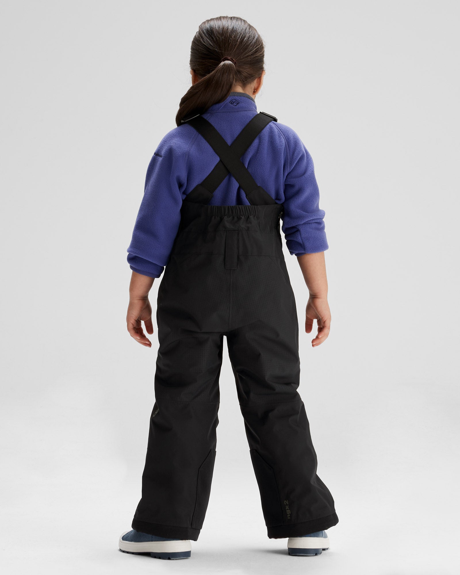 Kids' PWDR Days 2L Insulated Snow Bib Pants - Waterproof Winter Overalls for Boys & Girls - Black Stingray Design - Perfect for Skiing, Snowboarding & Outdoor Winter Play