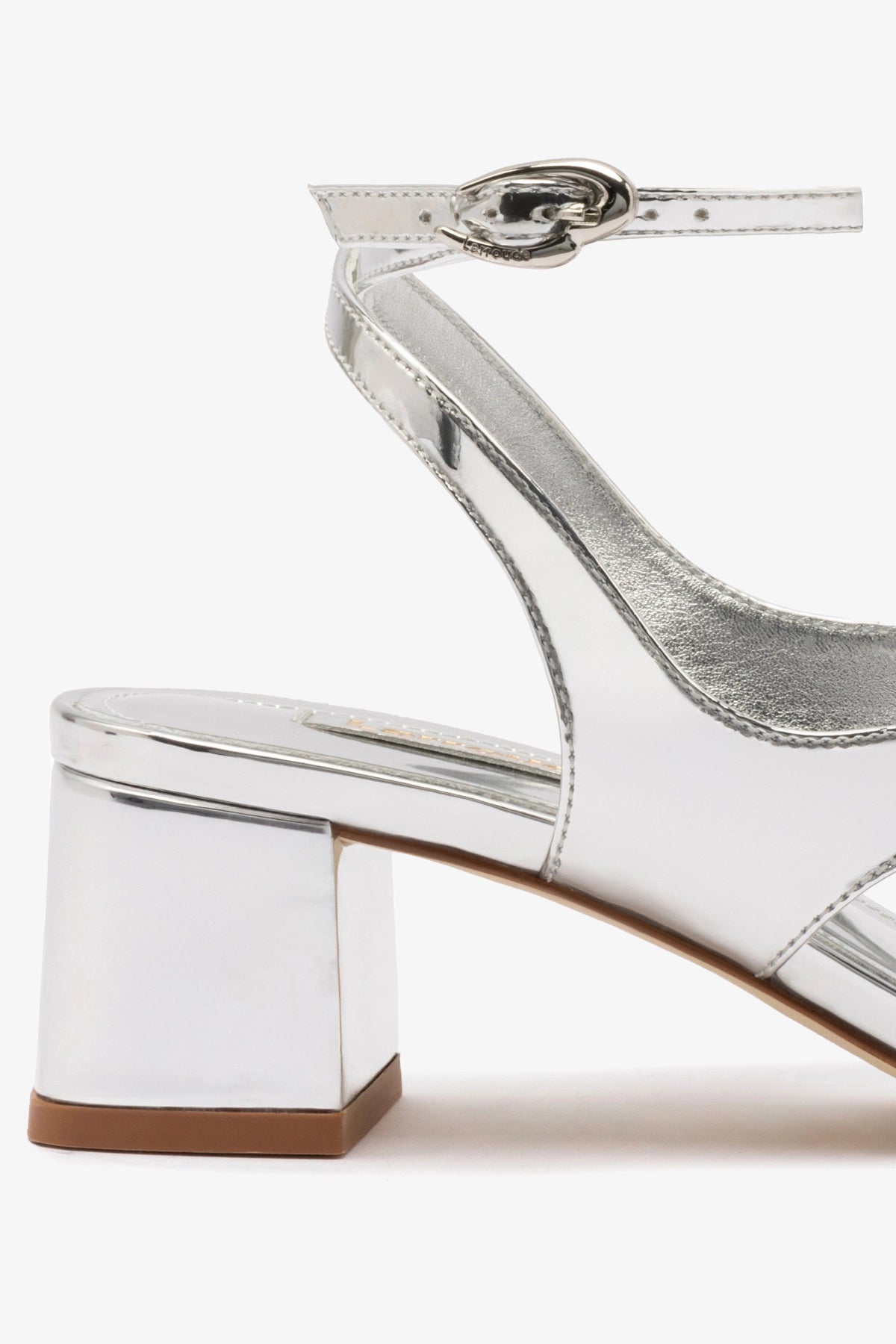 Gaia Block Sandal Women's Metallic Silver Mirror Heels - Perfect for Summer Weddings, Beach Vacations & Night Out Parties