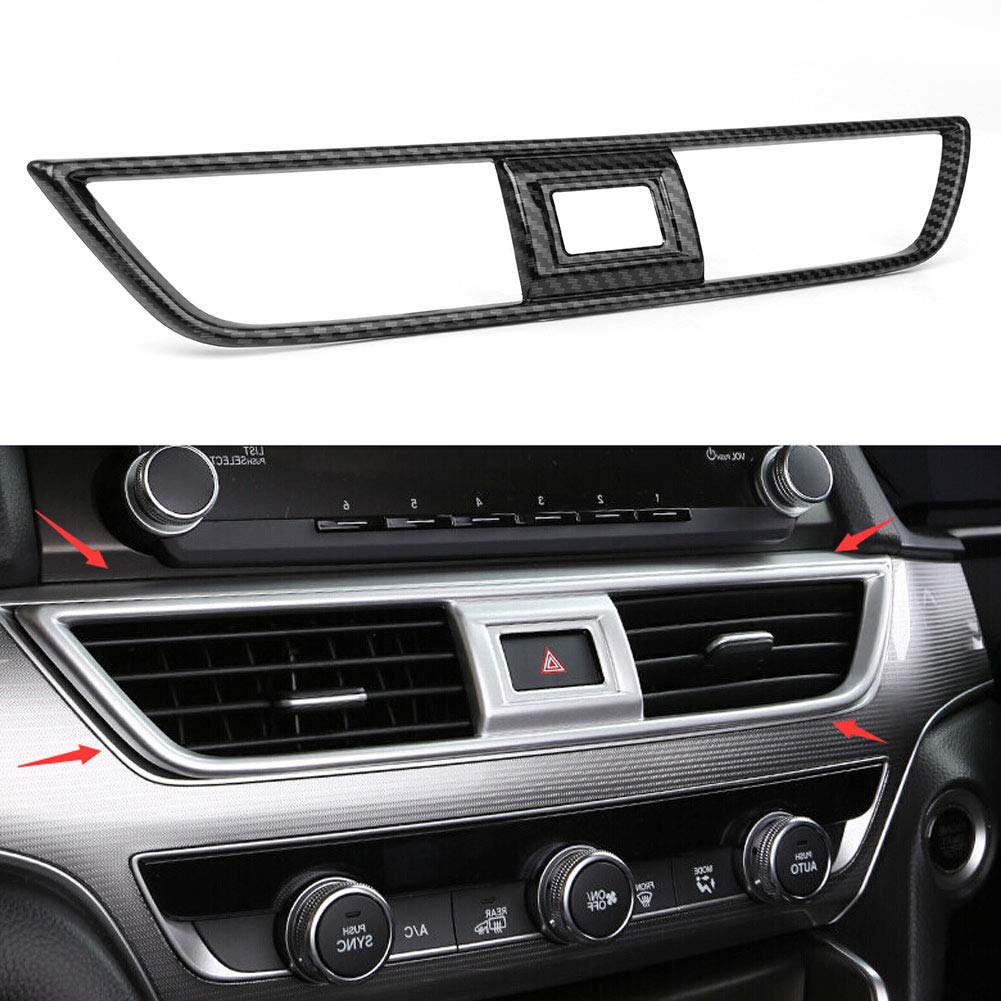 Carbon Fiber Dashboard Air Vent Cover Trim Kit for 2018 Honda Accord - Durable Sticker Protector Accessories | Enhances Interior Style & Protects Vents from Dust & Scratches