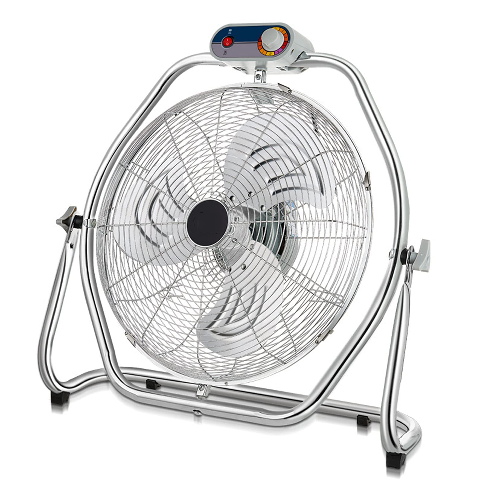 **Industrial Floor Fan - 360° Air Circulator with All-Metal Construction & Steel Safety Grill | Powerful Cooling for Home, Office, Warehouse & Greenhouse | Perfect for Large Spaces & Ventilation**