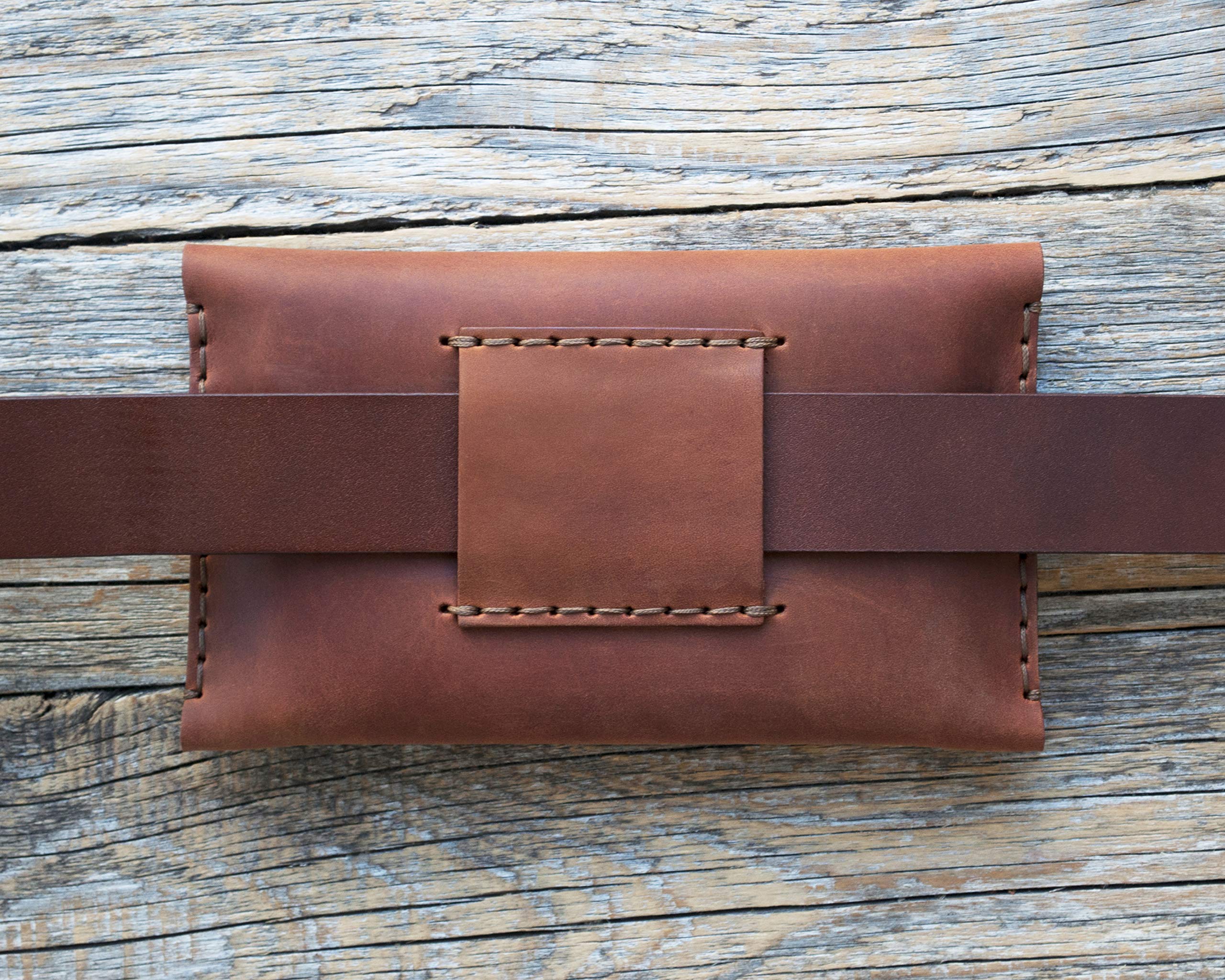 Premium Bovine Leather Holster Belt Bag for iPhone 16 Pro Max - Durable Phone Case with Card Pocket & Belt Loop - Perfect for Outdoor Activities, Travel & Everyday Carry