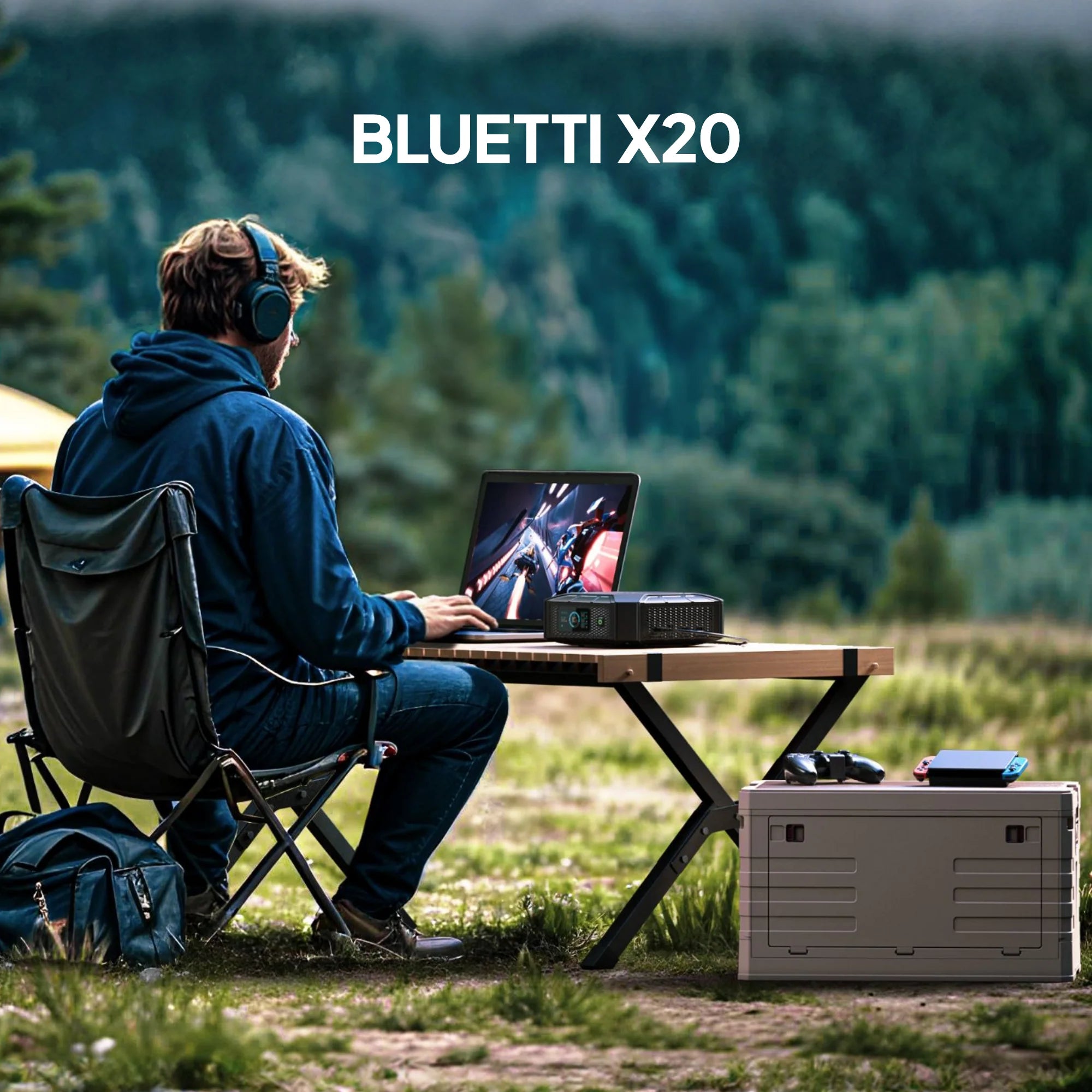 BLUETTI X20 288W 153.6Wh Portable Power Bank for Laptop, Phone, and Camping - Fast Charging External Battery Pack for Outdoor Adventures, Travel, and Emergency Backup Power