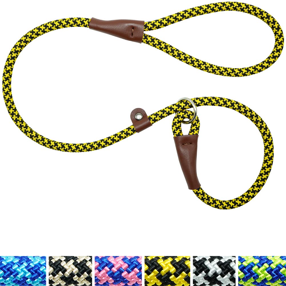 3FT Slip Lead Dog Training Leash - No Pull Dog Leash for Medium & Large Dogs - 1/2 Inch Durable Nylon Rope Slip Lead (3FT x 1/2