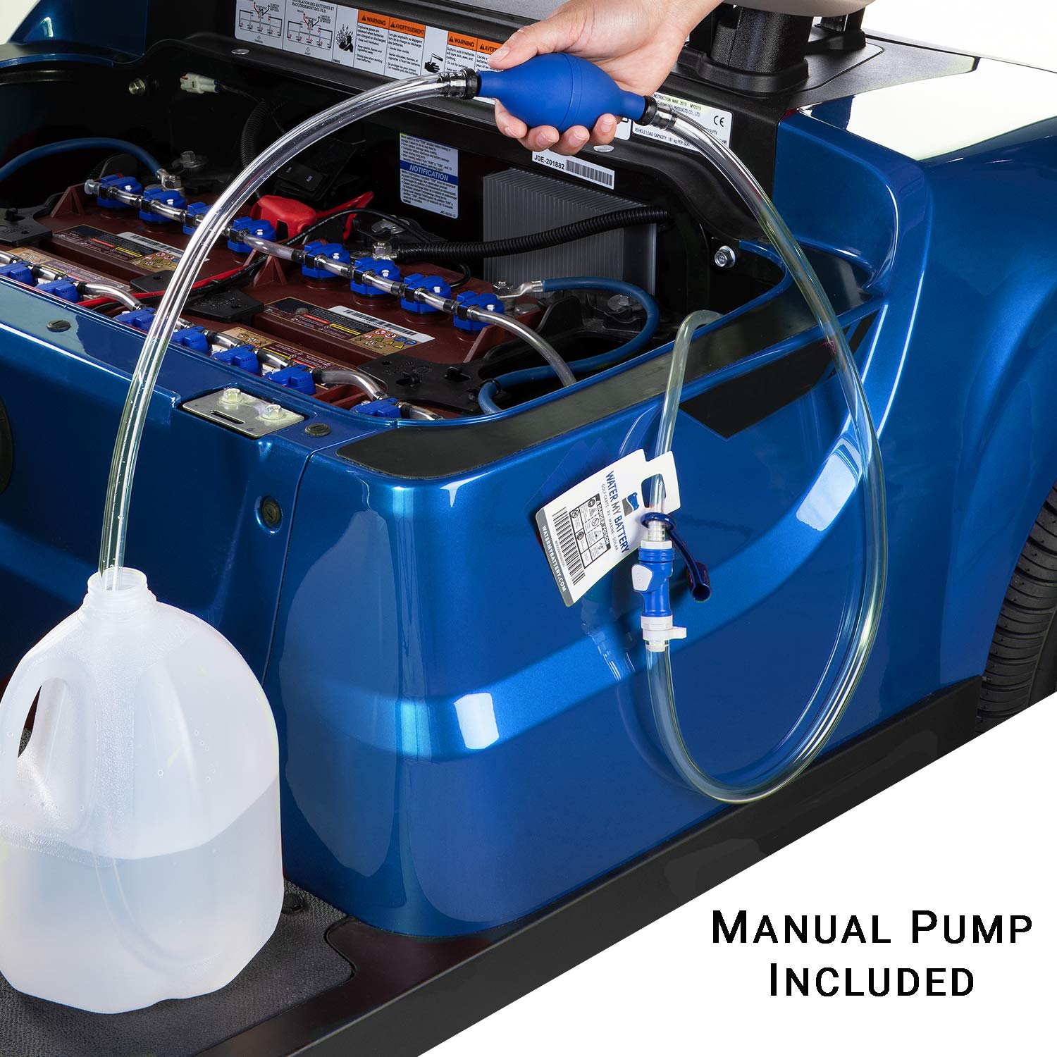 12V Automatic Battery Watering System for 2-6V Batteries - Perfect for Golf Carts, Forklifts & Marine Applications