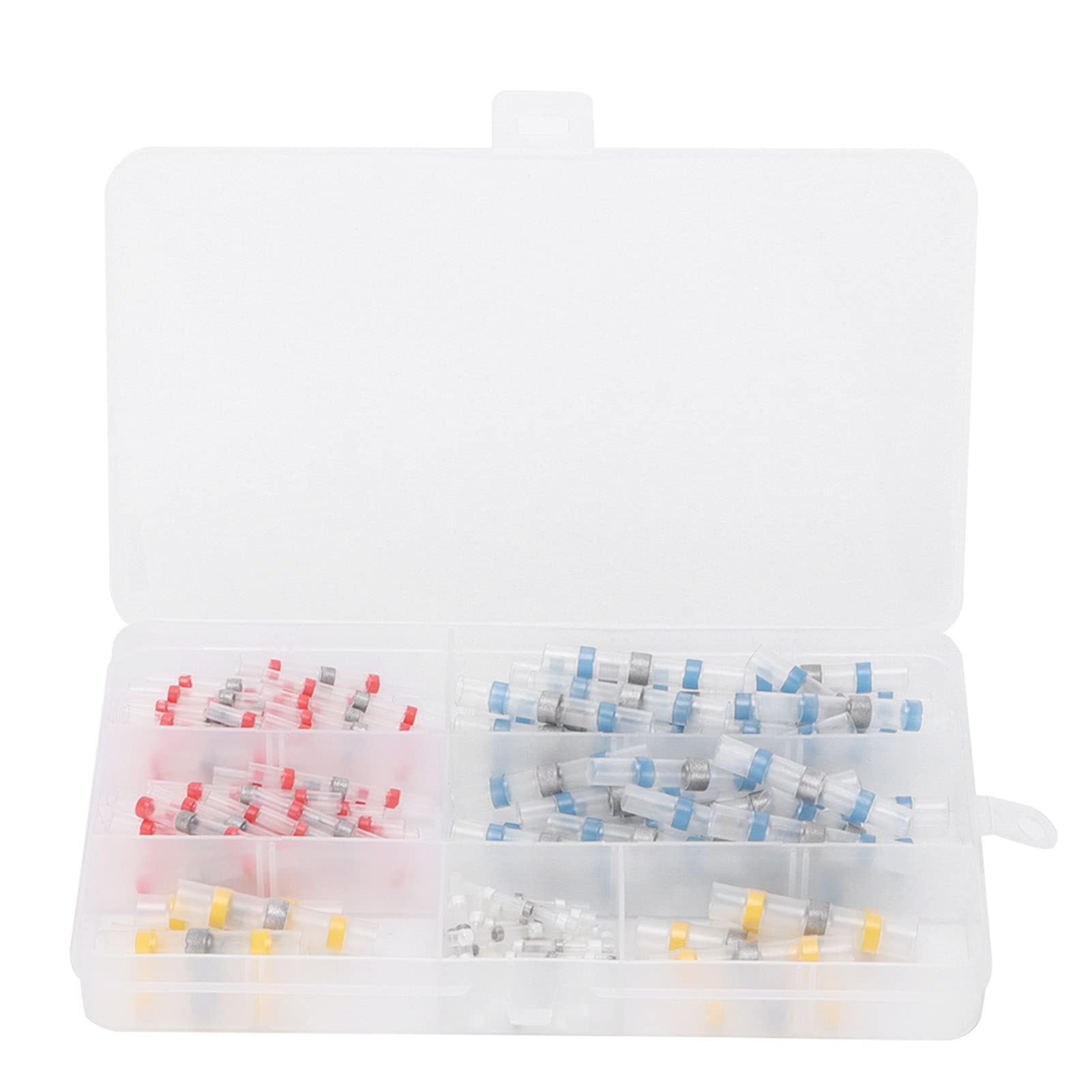 Yctze 120pcs Solder Seal Heat Shrink Wire Connectors - 2:1 Shrink Ratio for Marine, Boat & Automotive Electrical Connections - Waterproof Butt Splice Sleeves for Secure Wiring Repairs