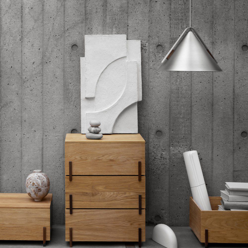 KRISTINA DAM STUDIO Serif Relief Wall Art - Natural Paper Pulp Texture, Modern Home Decor for Living Room, Bedroom & Office