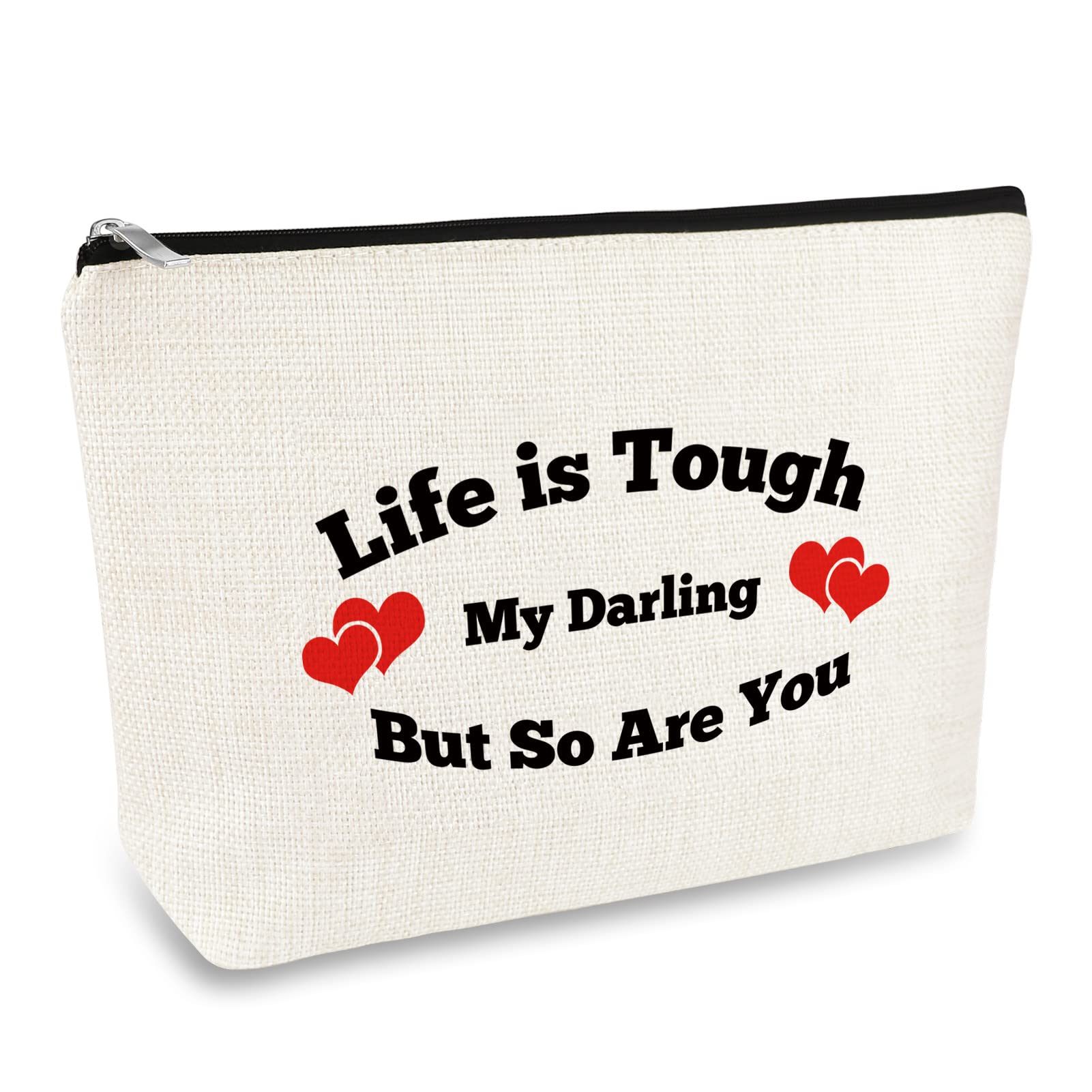 Inspirational Makeup Bag for Women - Motivational Cosmetic Travel Pouch for Daughter, Sister, Friend & Cancer Survivor | Perfect Birthday, Graduation & Encouragement Gift from Mom & Dad | Great for Travel, Daily Use & Special Occasions