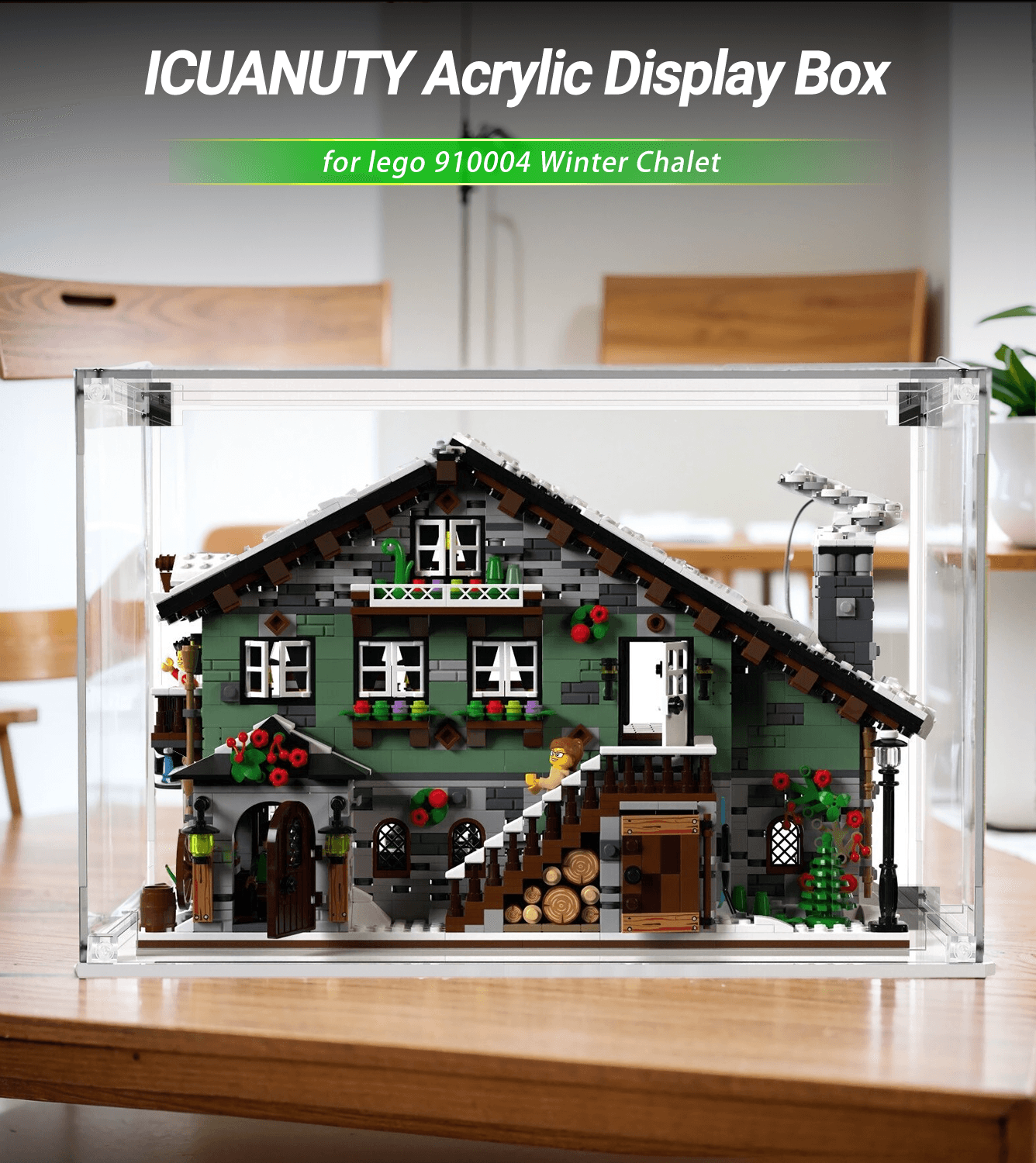 LEGO BrickLink Winter Chalet 910004 Display Case - Premium Acrylic Showcase for Collectible LEGO Sets - Perfect for Home Decor, Office Display & Gift Giving