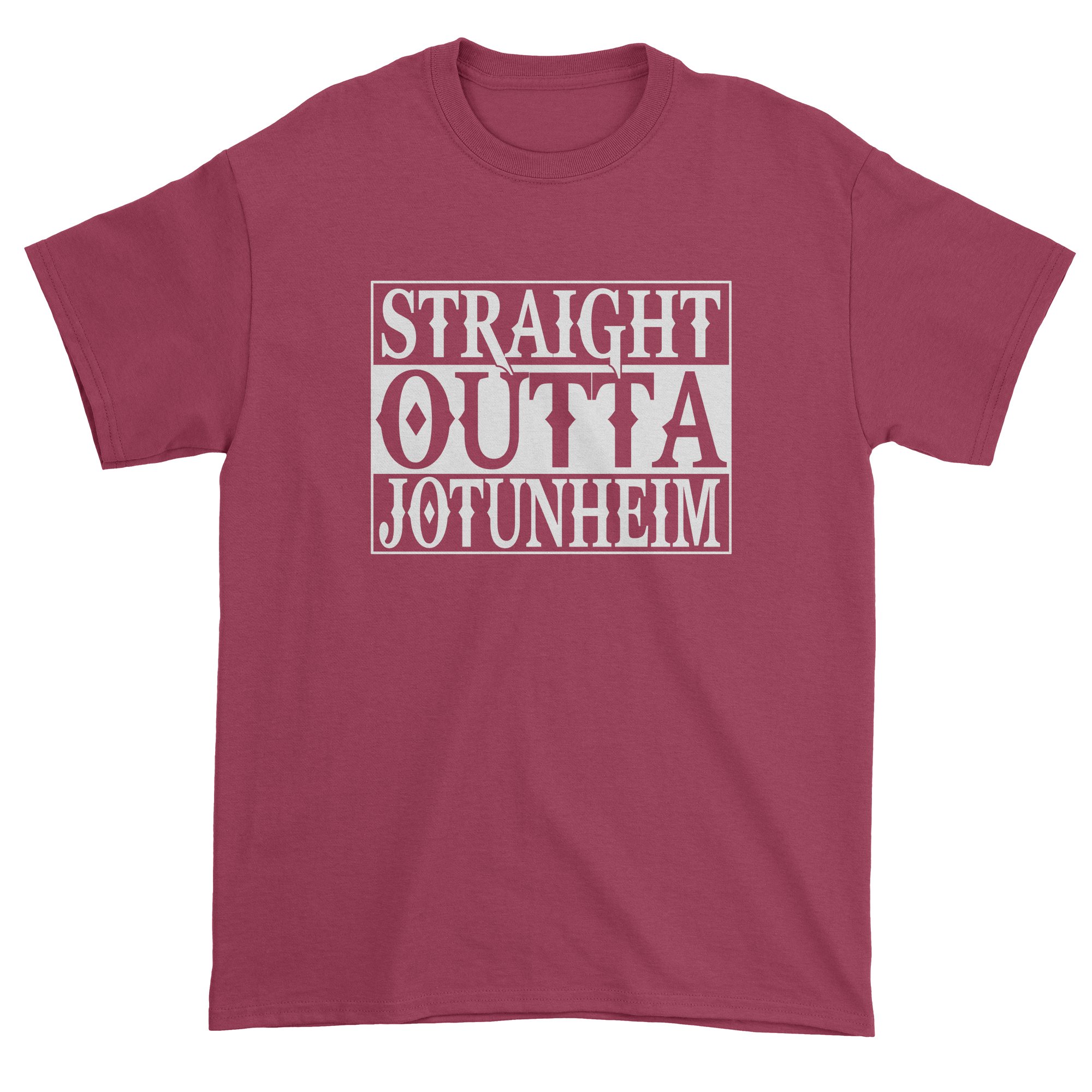FerociTees Men's Straight Outta Jotunheim Norse God Gaming T-Shirt - Cool Viking Graphic Tee for Gamers & Mythology Fans - Perfect for Gaming Sessions, Cosplay & Casual Wear