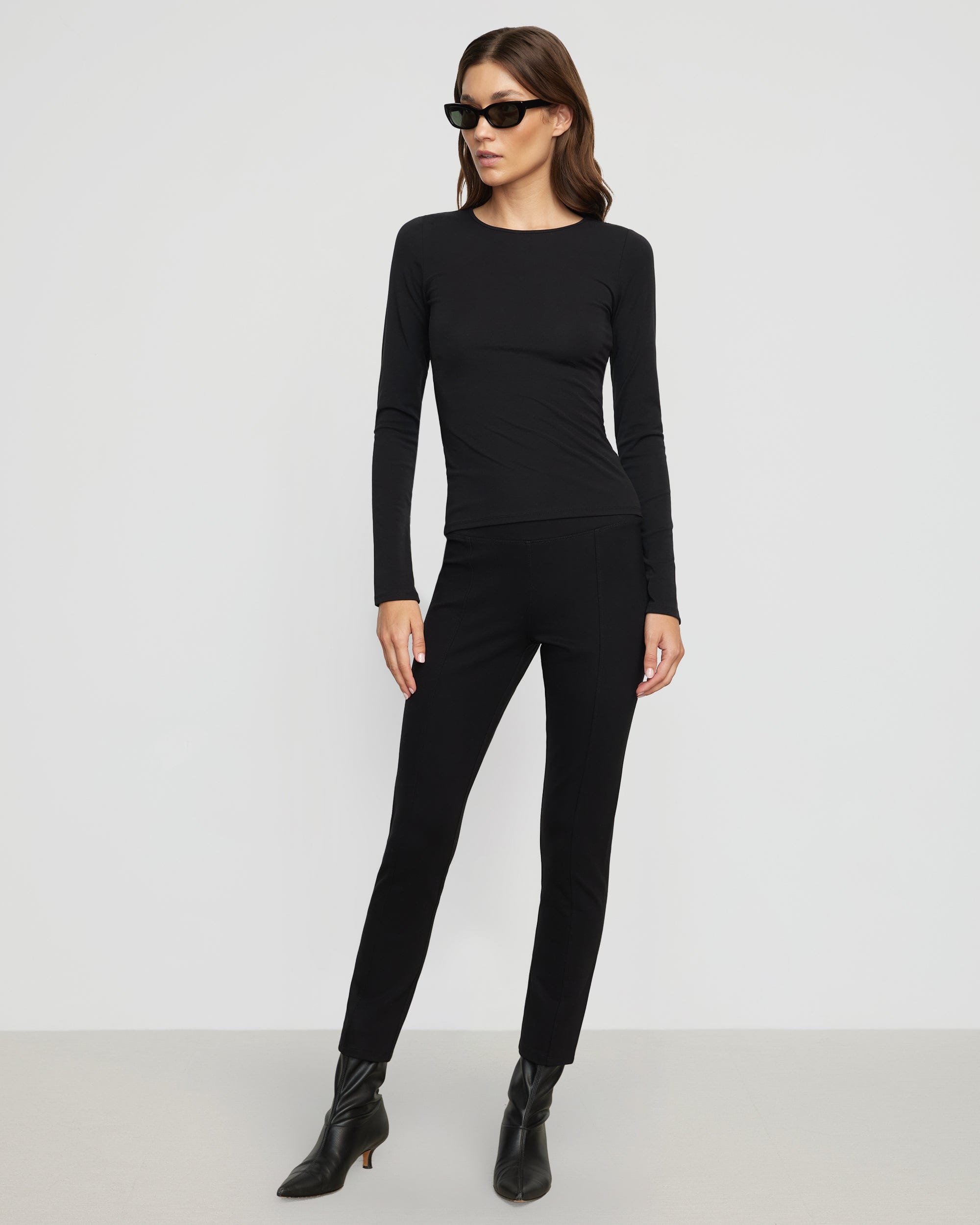 Ronit Zipper Sleeve Crew Neck T-Shirt for Women | Trendy Casual Top with Unique Sleeve Detail | Perfect for Streetwear, Date Night & Everyday Outfits