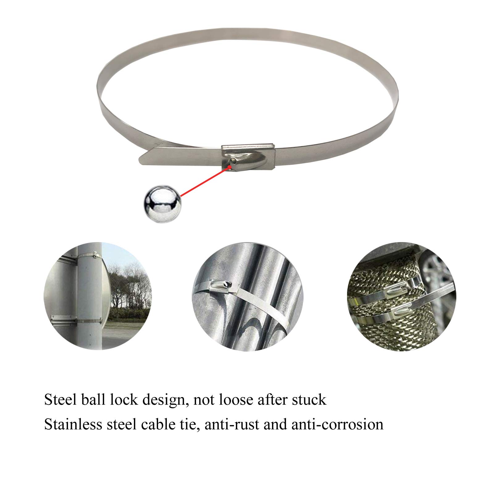 TR TOOLROCK Stainless Steel Cable Tie Gun with 200pcs 11.8