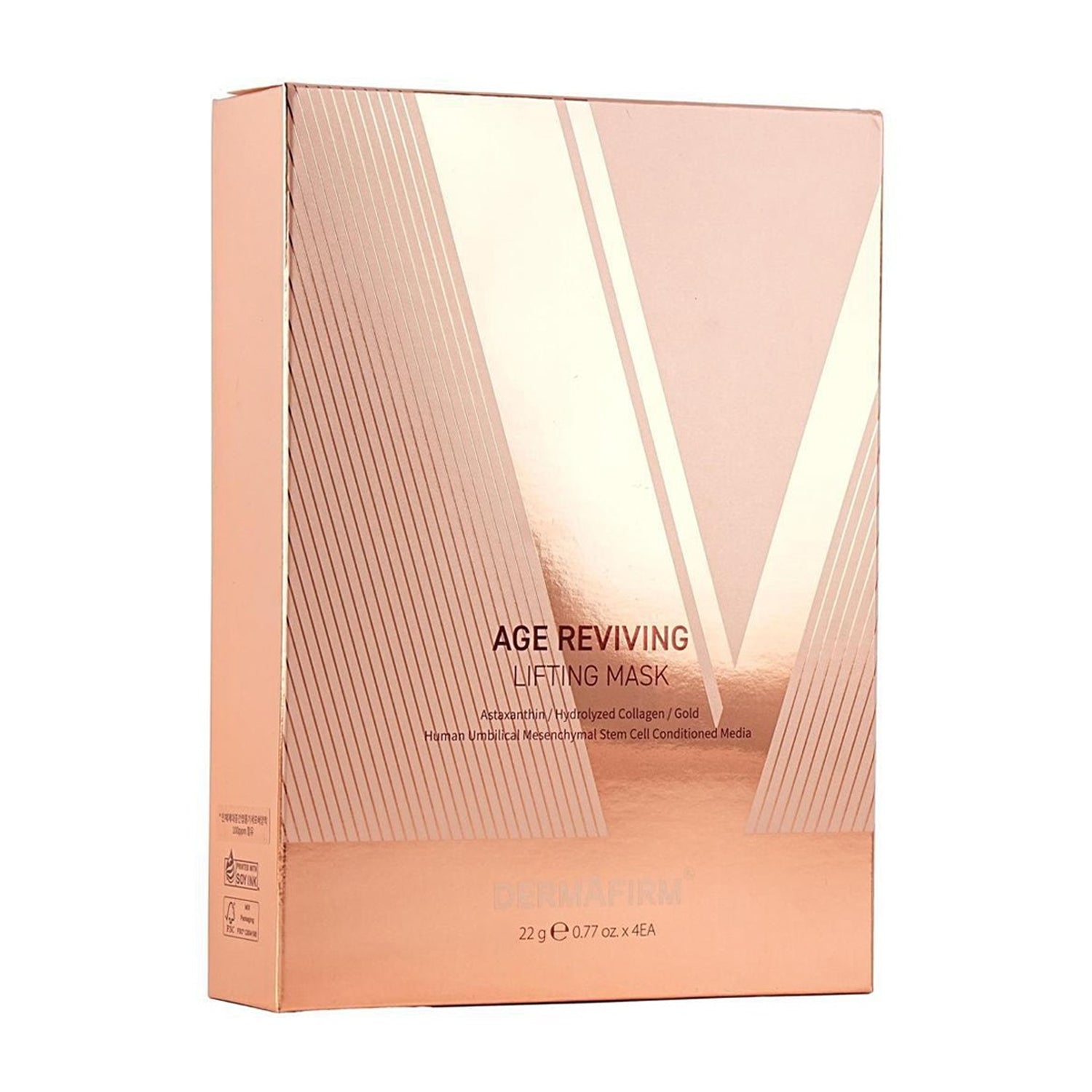 Dermafirm Age Reviving Lifting Mask - 22g x 4 Pack - Anti-Aging Face Mask for Wrinkle Reduction & Skin Firming - Perfect for Night Skincare Routine & Spa Day