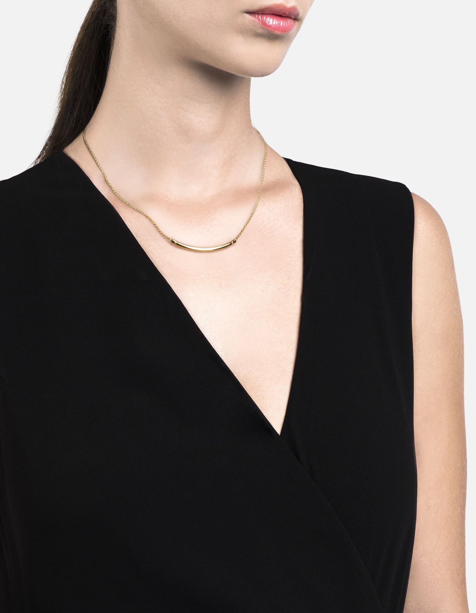 Elegant Gold Vermeil Channel Necklace for Women - Perfect for Parties, Weddings & Everyday Wear