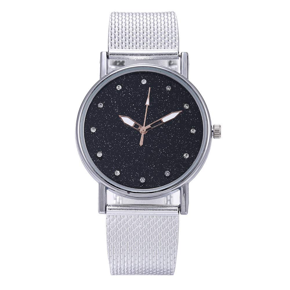 Waterproof Women's Digital & Analog Chronograph Watch with Mesh Bracelet Set - Stylish Fashion Watch for Everyday Wear, Office, and Special Occasions