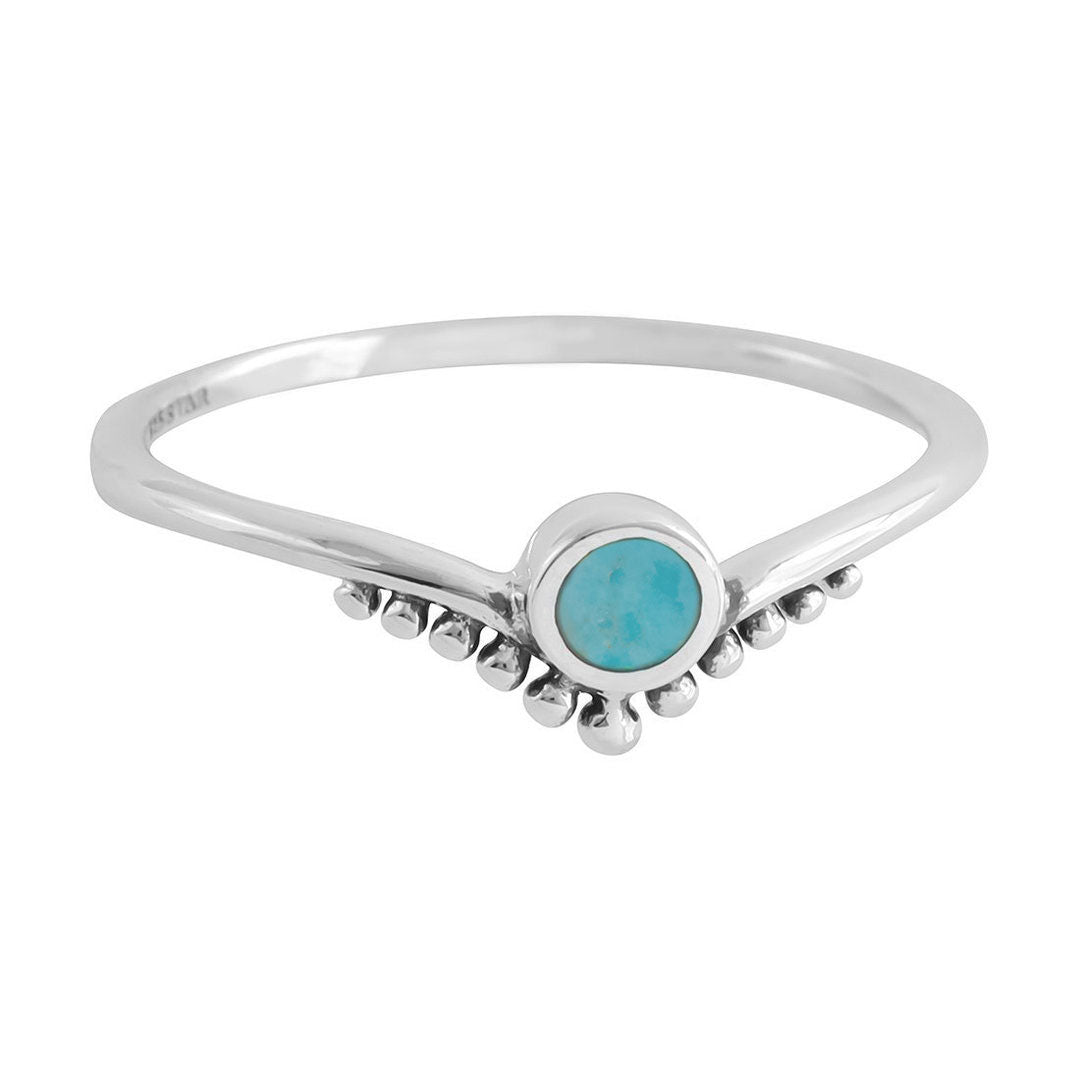 Turquoise Crown Ring for Women - Elegant Bohemian Jewelry for Parties, Weddings & Special Occasions