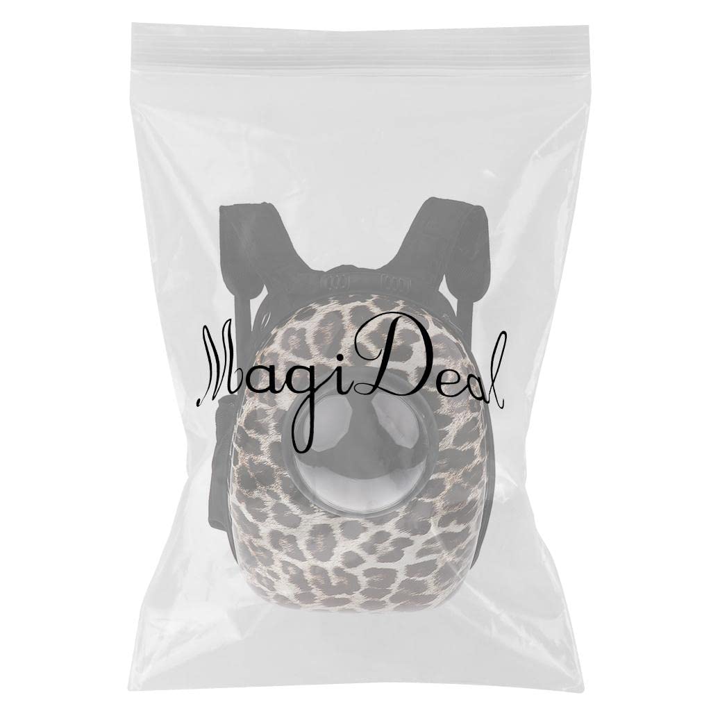 Enakshi Fashion Pet Travel Backpack - Astronaut Capsule Carrier for Cats & Dogs | Leopard Print Pet Carrier | Airline Approved Pet Tote for Travel, Hiking & Outdoor Adventures