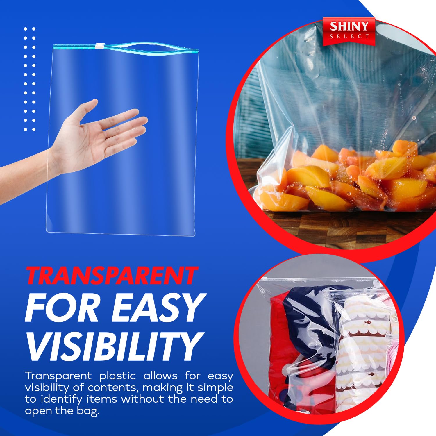 Extra Large 3 Gallon Slider Storage Bags - 25 Pack Heavy Duty 2 Mil Thick Resealable Clear Plastic Bags for Moving, Food Prep, Clothes, Toys, Shoes & Travel Essentials | Space Saving Storage Solution for Home, Office & Organization
