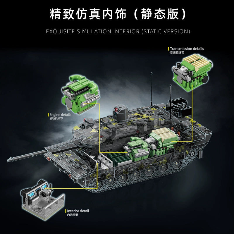 2235 pcs 12GO 96001 KF51 Panther Building Blocks Set - Military Tank Model Kit for Adults & Kids - Perfect for Collectors, DIY Projects and War-Themed Displays