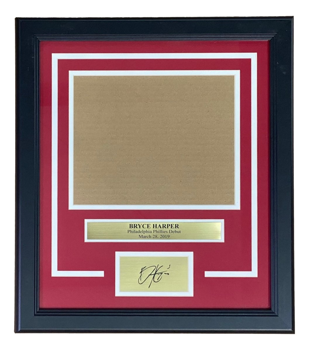 Bryce Harper 8x10 Philadelphia Phillies Debut Photo - Laser Engraved Signature Frame Kit - Perfect for Sports Memorabilia Display and Fan Cave Decor