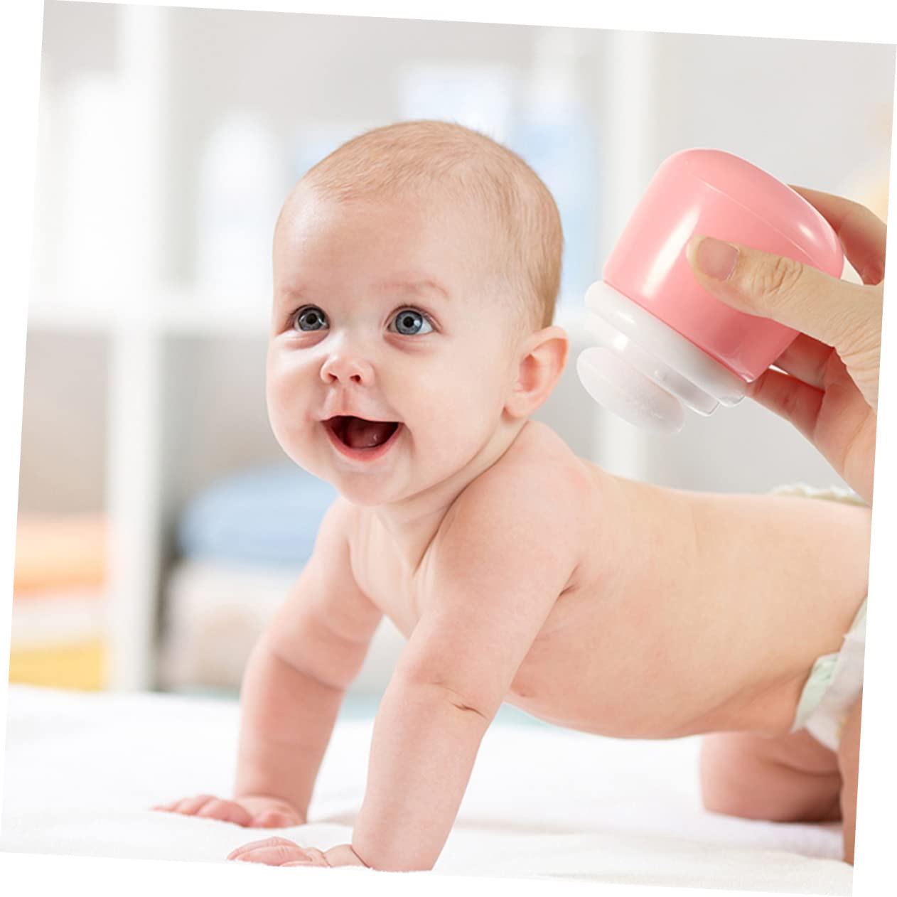 Kichvoe 2-Pack Baby Powder Dispenser with Puff - Portable Travel Loose Powder Container for Newborns & Makeup - Ideal for Diaper Bags, On-the-Go Touch Ups & Travel Essentials