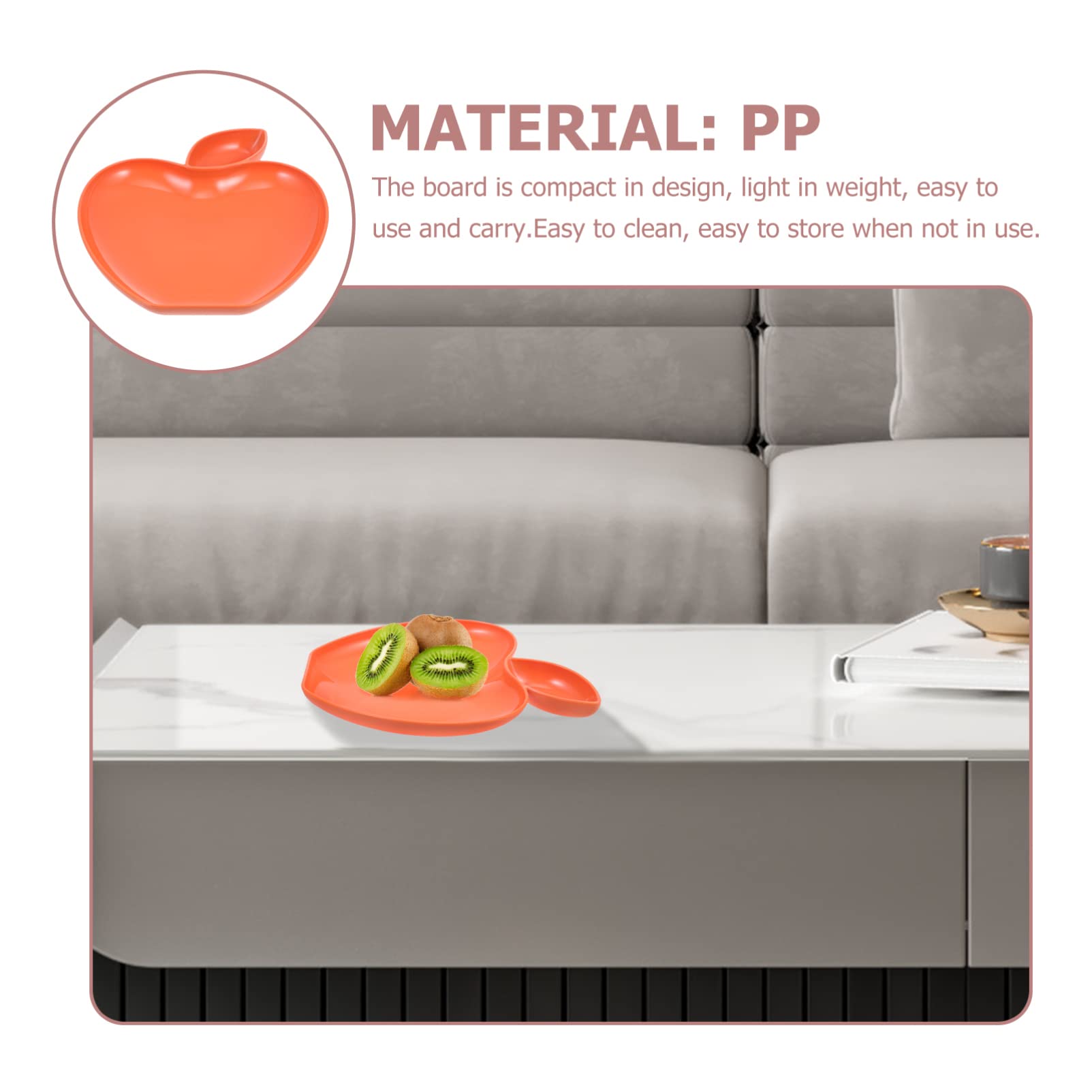 **Hemoton Apple Dumpling Plate - Japanese Style Soy Sauce Dishes & Dipping Cups - Appetizer, Dessert, Fruit & Snack Plate with Compartments - Perfect for Breakfast, Kids Meals & Party Serving**    *(Use Scenes: Ideal for serving sushi, dumplings, fruits, snacks, or as a stylish soy sauce dish for home dining and parties.)*