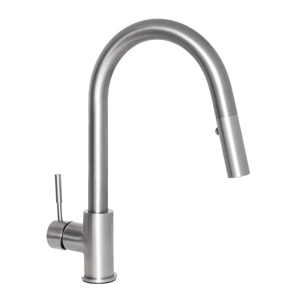 ZLINE Arthur Pull Down Single Handle Kitchen Faucet - Brushed Nickel Finish (ATH KF BN) | Modern Design for Sink, Dishwashing & Food Prep | Perfect for Home Kitchen Remodeling