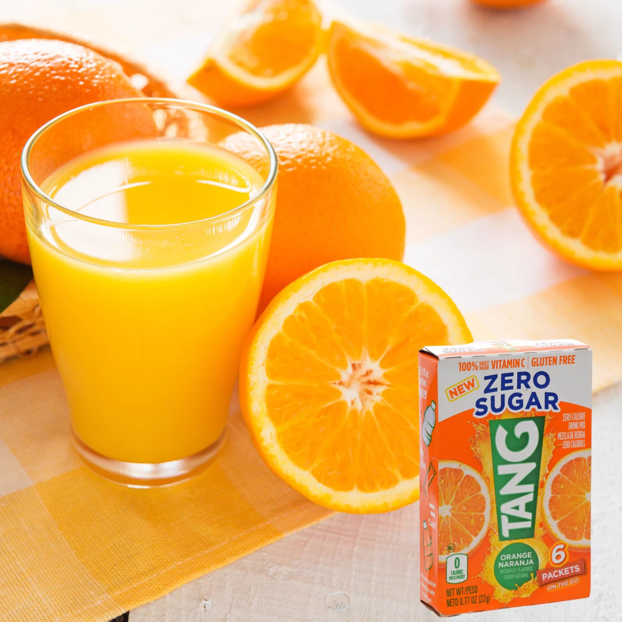 Tang On The Go Singles Drink Powder Mix - Orange Flavor, 6 Count Packets - Perfect for Travel, Camping & Quick Refreshment On The Move