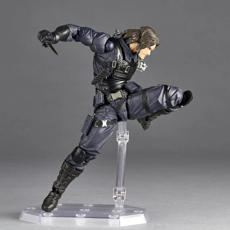 Amazing Yamaguchi Revoltech Winter Soldier Action Figure NR026 - Collectible Marvel Superhero Toy for Display & Play