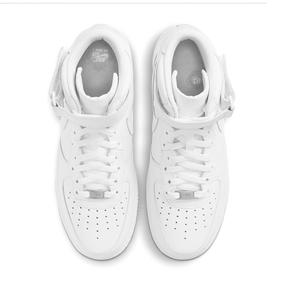 Nike Air Force 1 Mid '07 Sneakers - Triple White Colorway | Men's Basketball Shoes for Casual Wear & Street Style