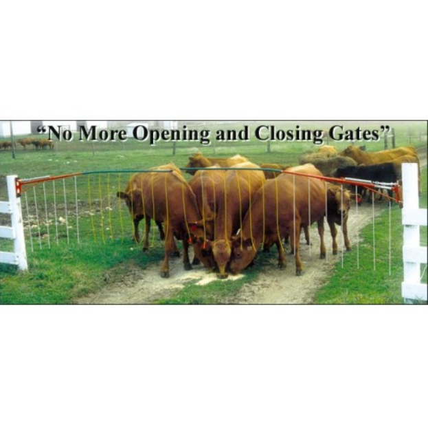 19' Drive Thru Gate - Heavy Duty Commercial Driveway Gate for Restaurants, Car Washes & Parking Lots - Weather Resistant Steel Construction