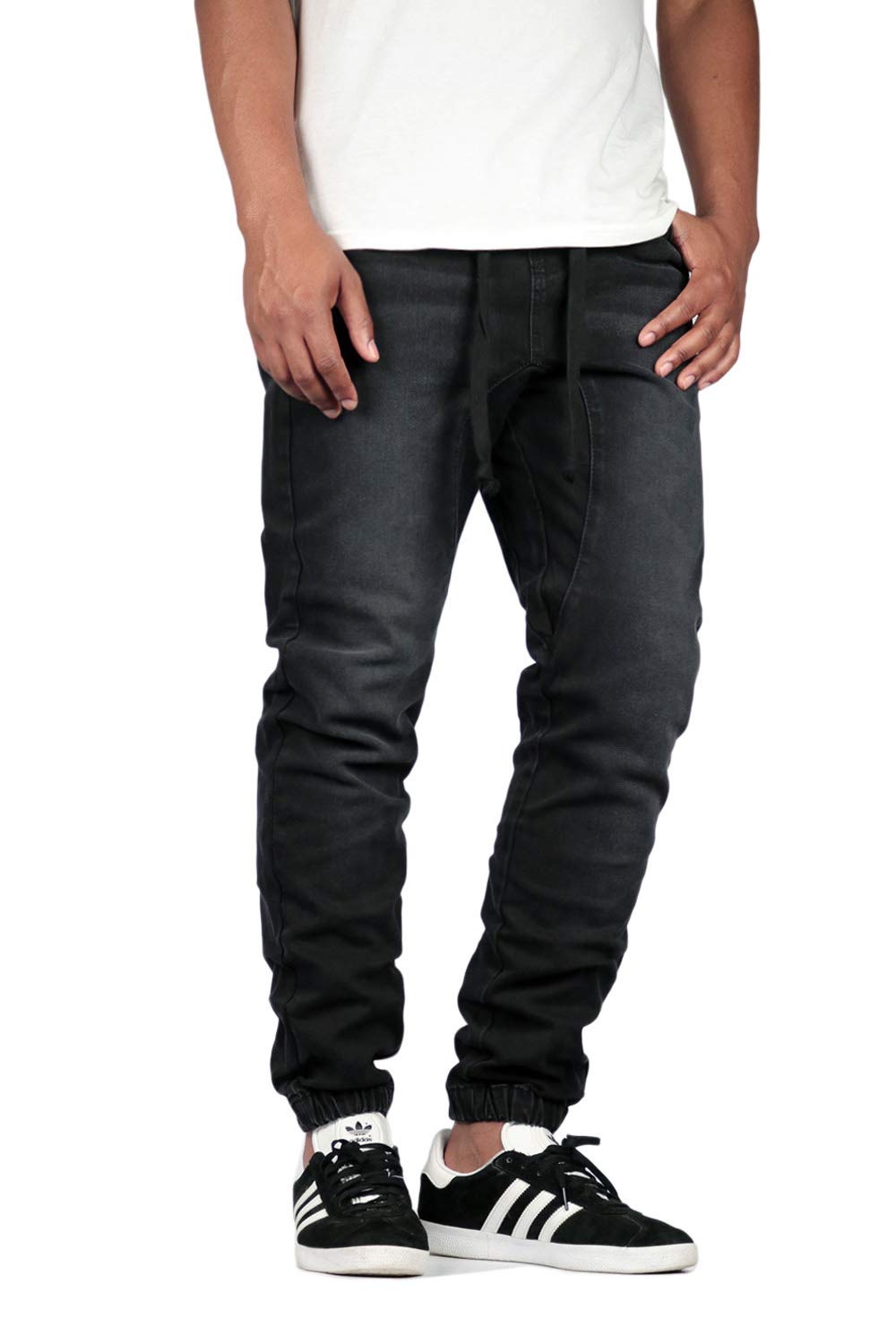 Stylish Mersenne Men's Drop Crotch Denim Jogger Pants - Comfortable Streetwear for Casual Outings & Urban Fashion