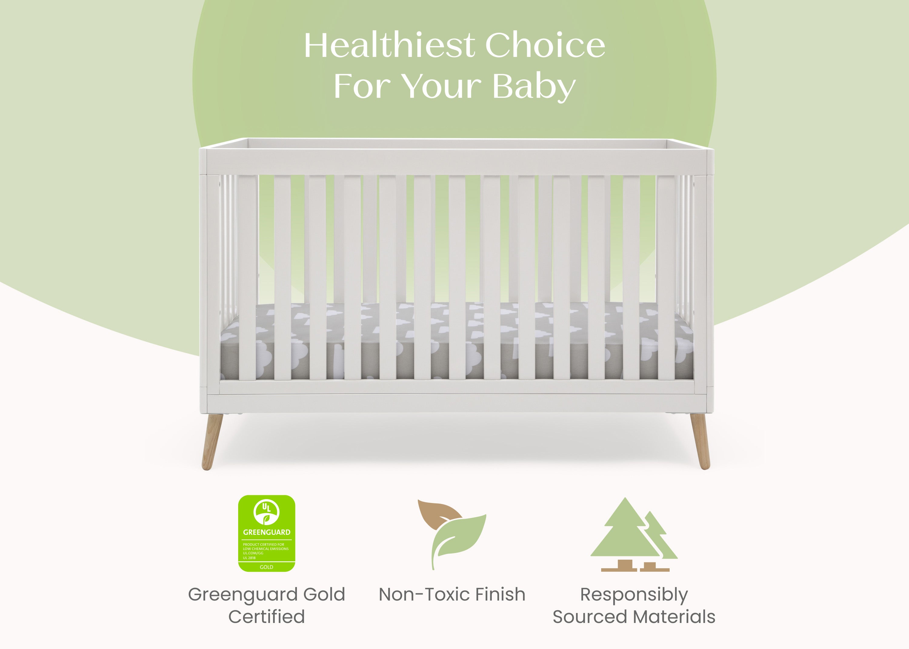 Essex 4-in-1 Convertible Baby Crib - Toddler Bed, Daybed & Full-Size Bed Conversion - Safe Nursery Furniture for Newborns & Kids - Perfect for Bedrooms, Daycare & Guest Rooms