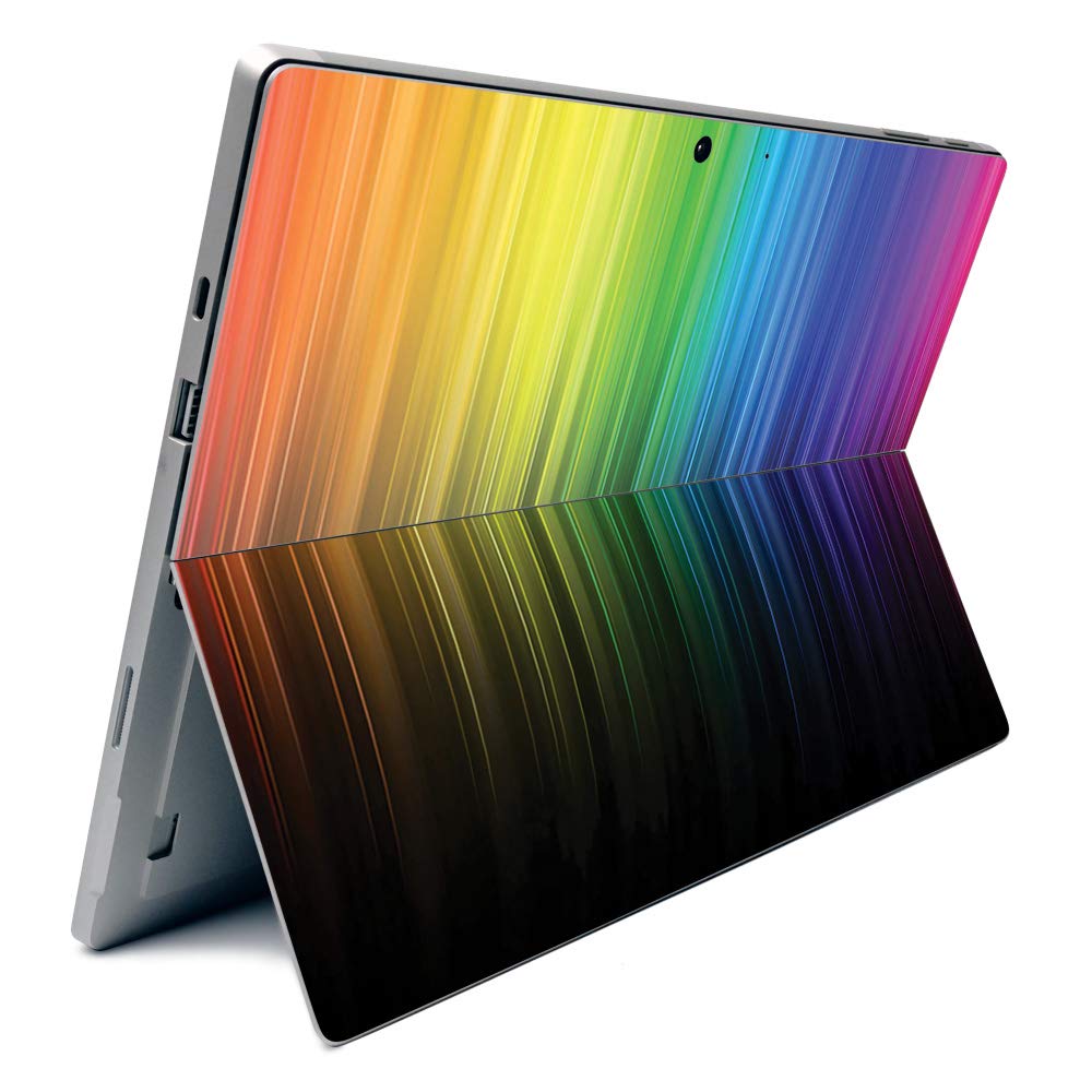 Premium Carbon Fiber Skin for Microsoft Surface Pro 7 - Rainbow Streaks Design | Textured Protective Cover | Easy Application & Removal | Made in USA | Perfect for Work, Travel & School Protection