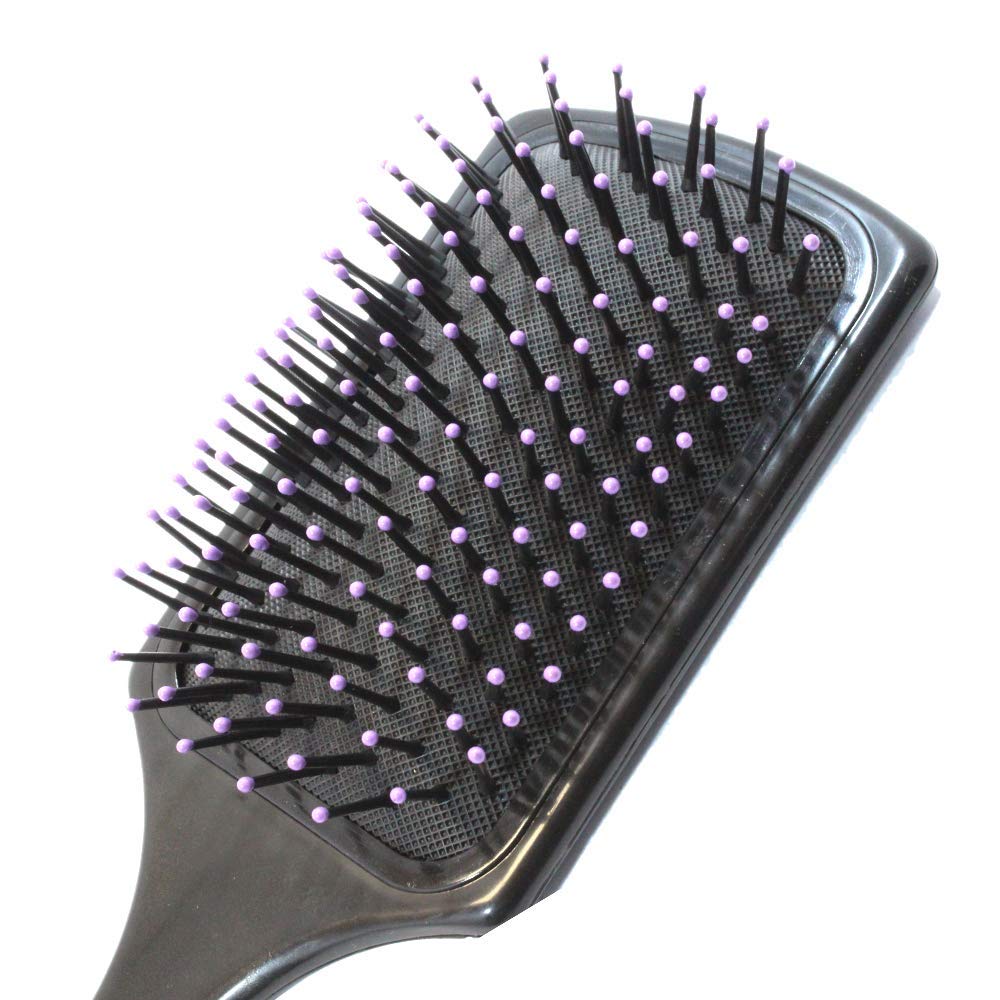 KHUSHI Professional Mini Hair Paddle Brush & Salon Comb Set - 10 Piece Styling Kit for Smoothing, Detangling & Styling (Black) | Perfect for Home, Salon & Travel Use