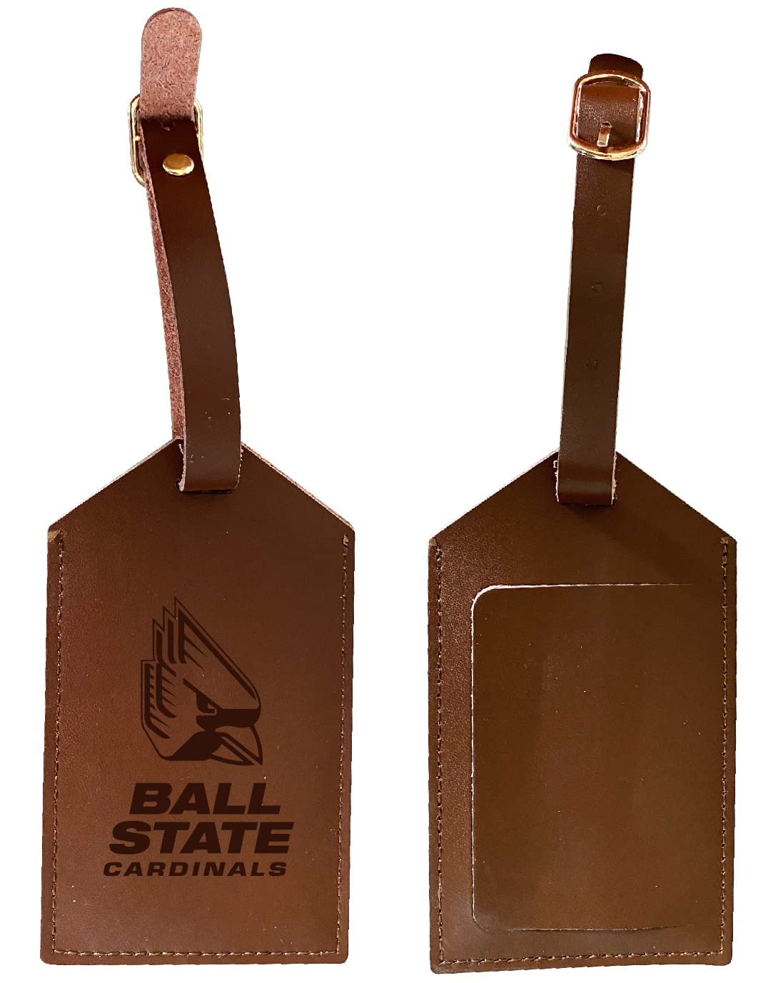 Official Ball State University Leather Luggage Tag - Personalized Engraved Travel Accessory for Alumni & Fans - Perfect for Suitcases, Backpacks & Travel Bags