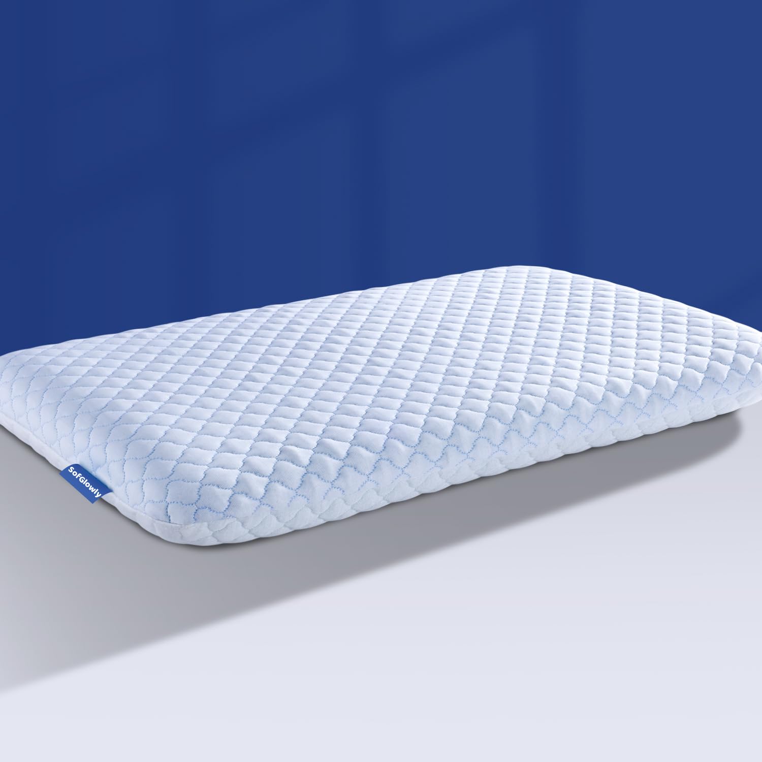 Ultra Thin Cooling Memory Foam Pillow for Stomach & Back Sleepers - 2.75