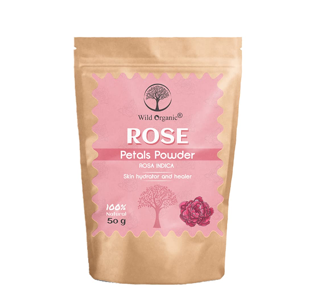 Organic Rose Petals Powder - 100% Pure & Natural (50g) | Skin Care, DIY Beauty, Aromatherapy & Culinary Uses