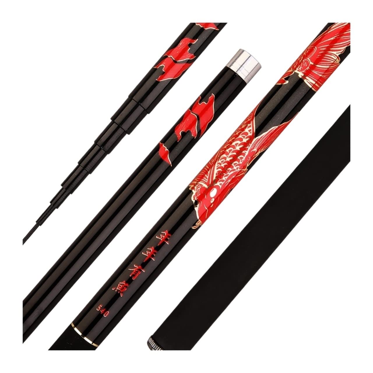 Ultralight Travel Fishing Rod - Carbon Fiber Telescopic Fishing Pole for Summer Stream & Freshwater Fishing | Portable & Durable Carp Rod (4.5M, Black) - Perfect for Camping, Backpacking & Outdoor Adventures