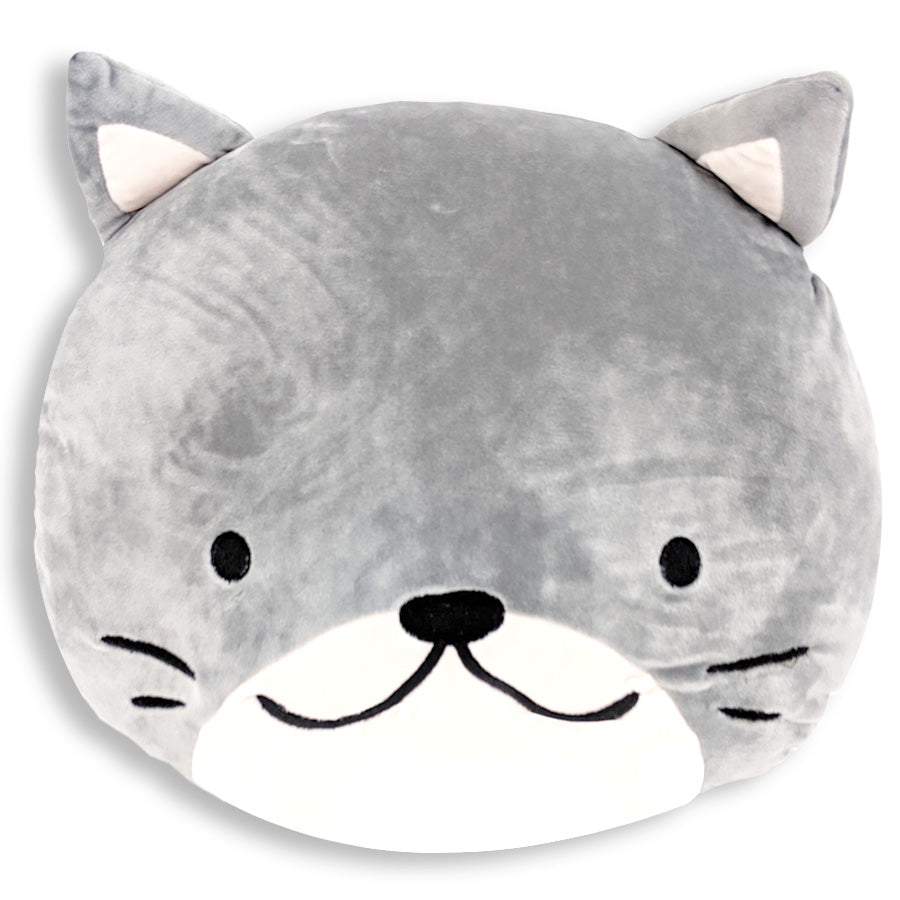 Cornelius The Cat Plush Squishy Cat Face Pillow with Floppy Ears - Soft Cuddly Stuffed Animal for Kids & Adults | Perfect for Bedroom Decor, Nap Time, Stress Relief & Anime Lovers Gift