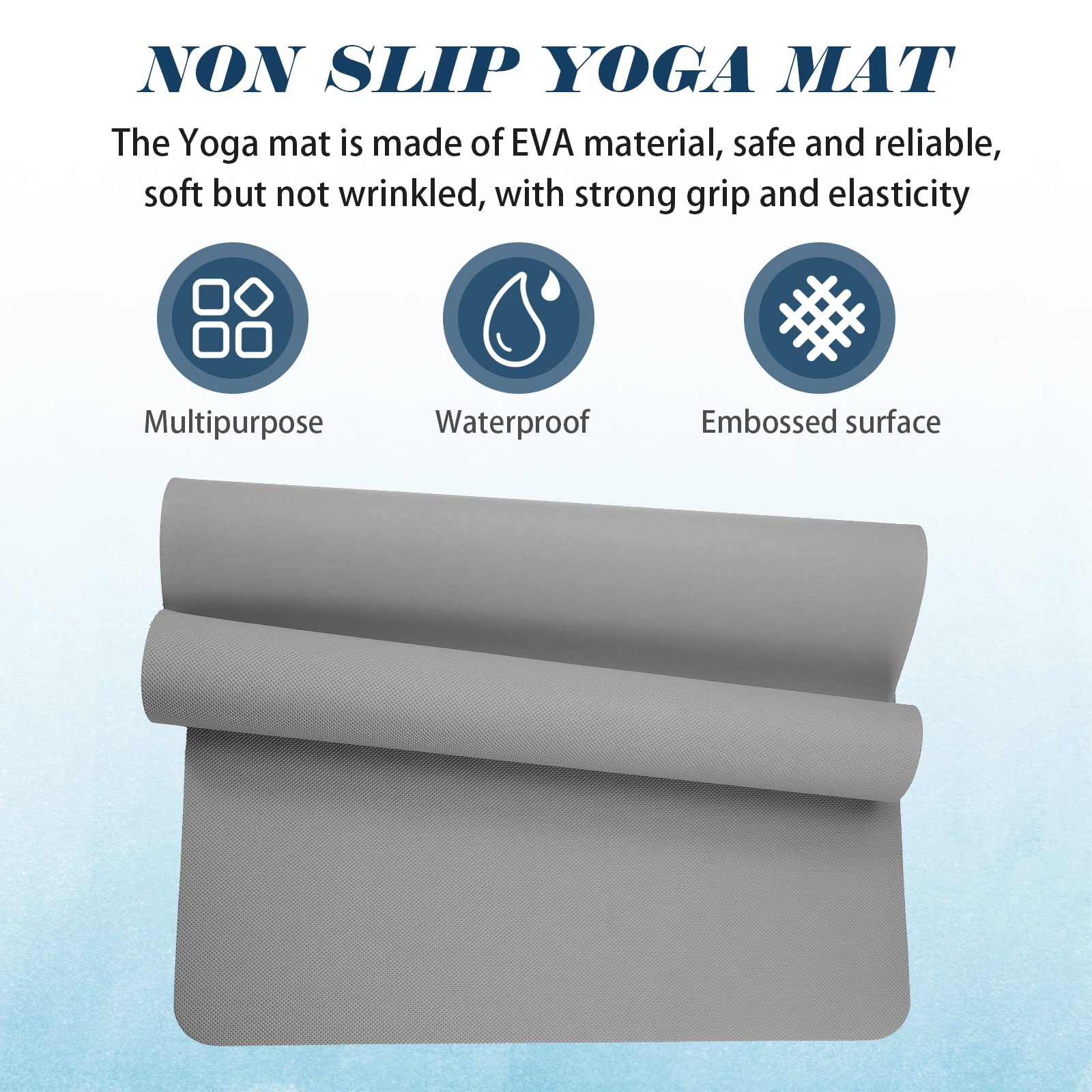 10 Pack Non-Slip Yoga Mats Bulk - 68