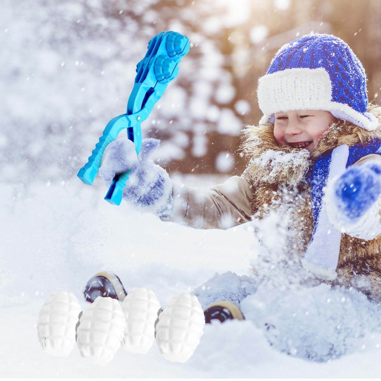 2Pcs Snowball Maker Kit - Fun Snowball Toys for Kids & Adults - Winter Outdoor Snow Play Toys for Snowball Fights & Snowman Building - Perfect for Backyard, Park & Snow Day Activities
