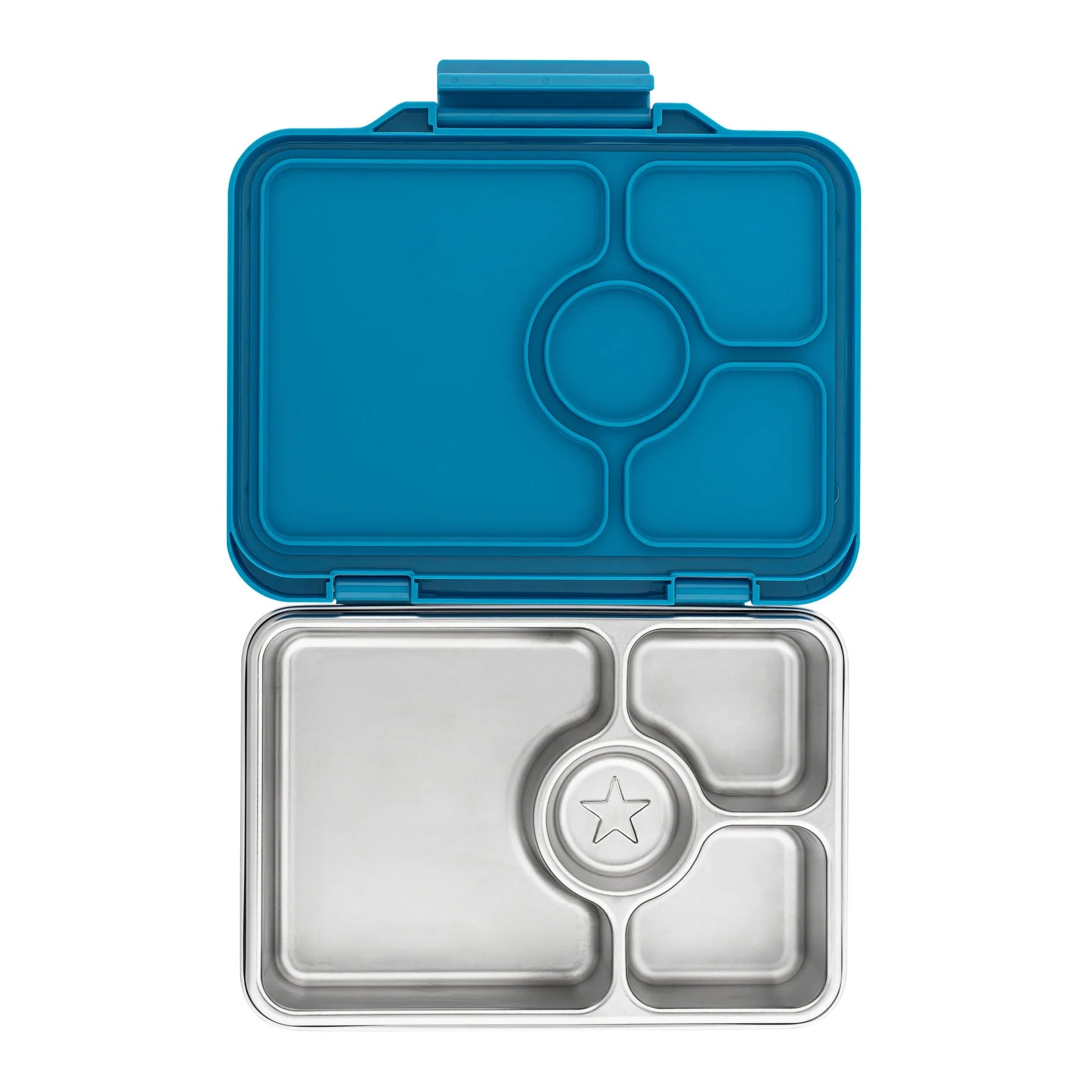 Yumbox Prêt Stainless Steel Lunch Box - Leakproof Bento Box for Kids & Adults | Normandy Blue | Perfect for School, Work & Picnics